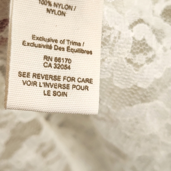 Free People Lace Top Coverup Ivory Size M - Picture 3 of 7